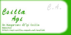 csilla agi business card